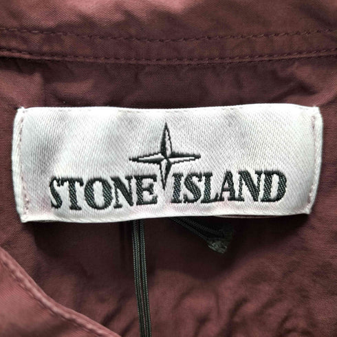 ストーンアイランド STONE ISLAND ロゴ刺繍 バンドカラーシャツ メンズ JPN:M