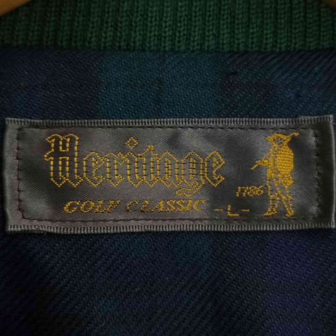 ヘリテージ HERITAGE GOLF CLASSIC 裏地チェック ナイロン スイングトップ メンズ import:L