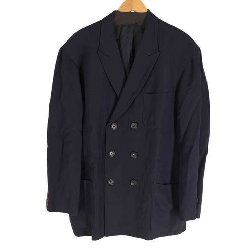 ヨウジヤマモトプールオム Yohji Yamamoto POUR HOMME 初期 丸文字タグ ラミーレーヨン 3B ダブルブレスト テーラードジャケット メンズ JPN:S