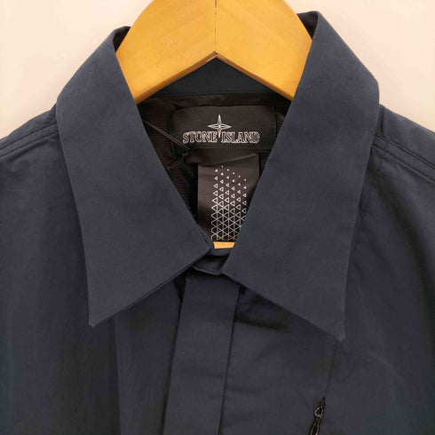 ストーンアイランドシャドウプロジェクト STONE ISLAND SHADOW PROJECT 裏地リップストップ 比翼レギュラーカラーシャツ メンズ JPN:S