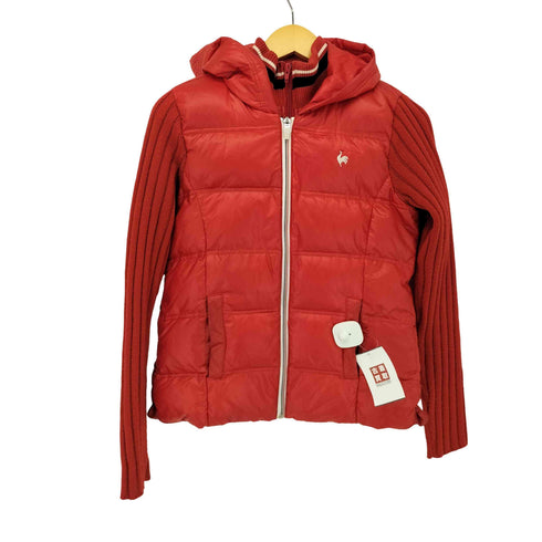 ルコック スポルティフ le coq sportif ニット切り替え フーデッドダウンジャケット レディース import:L