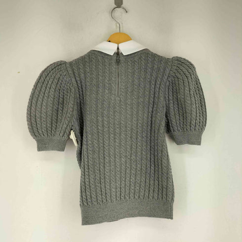 アリスオリビア alice + olivia Chase Cable Knit Puff Sleeve Sweater レディース S