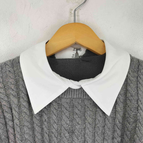 アリスオリビア alice + olivia Chase Cable Knit Puff Sleeve Sweater レディース S