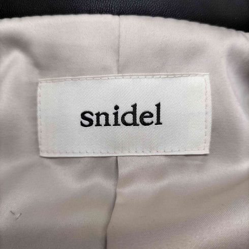 スナイデル snidel ラムレザーダブルライダースジャケット レディース 0