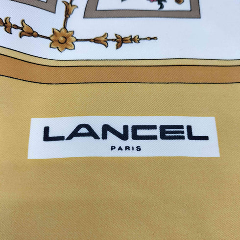 ランセル LANCEL 100% シルク 総柄 スカーフ レディース