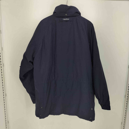 ノーティカ NAUTICA 90S 襟裏レザー 中綿 ジップアップジャケット メンズ L/G