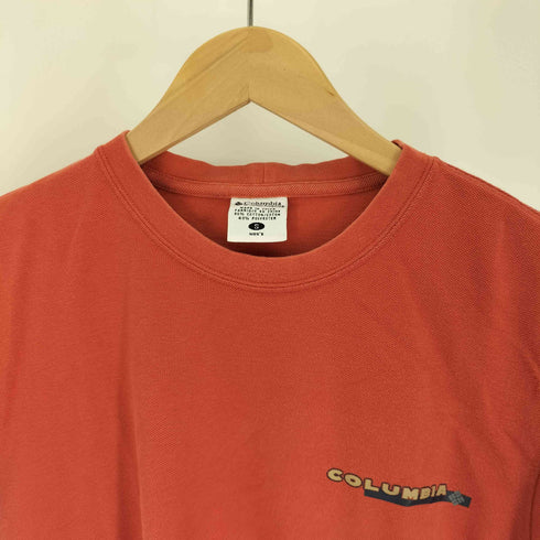 コロンビア Columbia バック プリント 鹿の子 クルーネック Tシャツ メンズ import:S