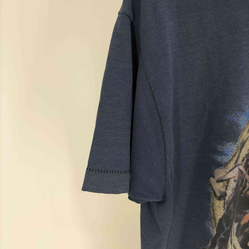90S FRUIT OF THE LOOM ボディ BEST USA製 カウボーイ アニマル ロデオ プリント クルーネック Tシャツ シングルステッチ メンズ import:L