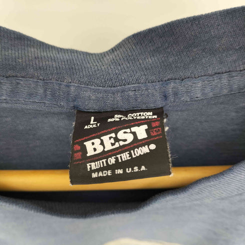 90S FRUIT OF THE LOOM ボディ BEST USA製 カウボーイ アニマル ロデオ プリント クルーネック Tシャツ シングルステッチ メンズ import:L