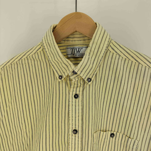 90S TJW MERVYN'S USA製 チェーンストライプ B.D シャツ メンズ import:L