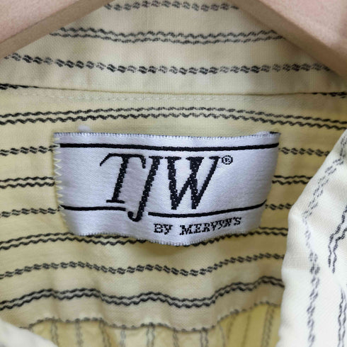 90S TJW MERVYN'S USA製 チェーンストライプ B.D シャツ メンズ import:L