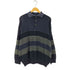 via cortesa extra comfort ボーダー柄 ウール ポロシャツ メンズ