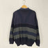 via cortesa extra comfort ボーダー柄 ウール ポロシャツ メンズ
