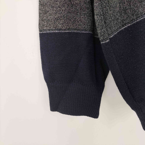 via cortesa extra comfort ボーダー柄 ウール ポロシャツ メンズ