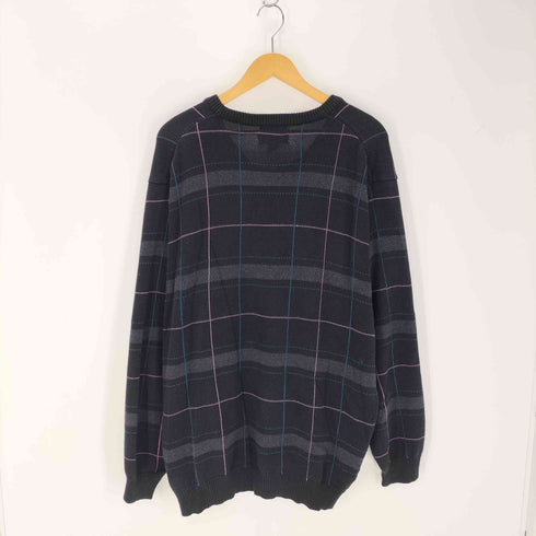 ライルアンドスコット LYLE&SCOTT チェック柄 Vネック コットンニット メンズ JPN:XL