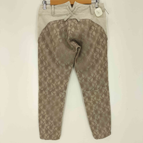 ノゾミイシグロ NOZOMI ISHIGURO レース切替 リネンパンツ レディース JPN:M