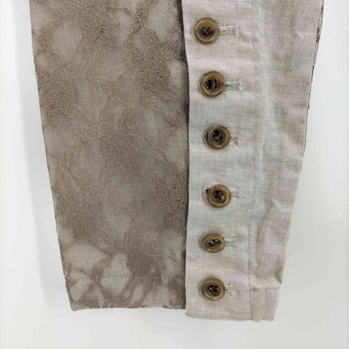 ノゾミイシグロ NOZOMI ISHIGURO レース切替 リネンパンツ レディース JPN:M