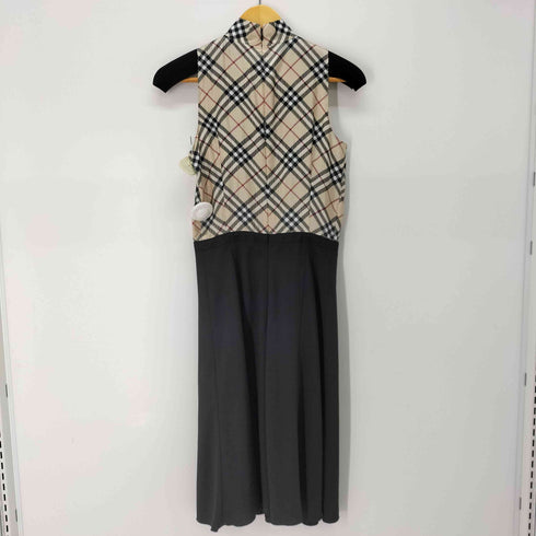 バーバリーロンドン BURBERRY LONDON ノバチェック ドッキングノースリーブワンピース レディース 38