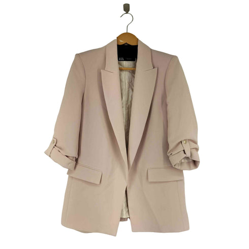 ザラ ZARA BLAZER ロールアップスリーブブレザー レディース XS