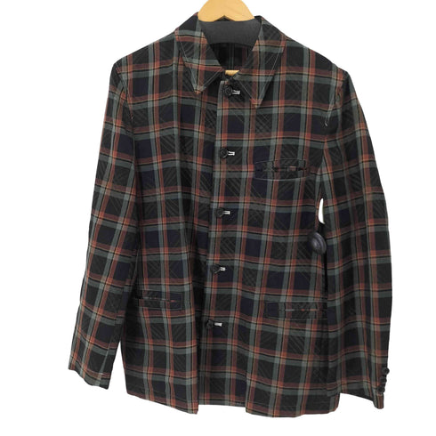 コムデギャルソンオム COMME des GARCONS HOMME 98SS 田中オム ウールチェックシャツジャケット メンズ JPN:M