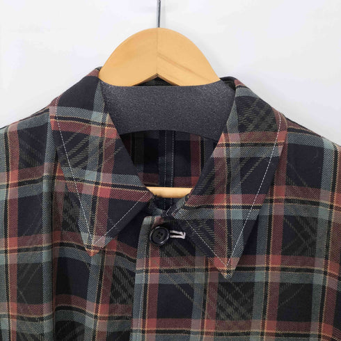 コムデギャルソンオム COMME des GARCONS HOMME 98SS 田中オム ウールチェックシャツジャケット メンズ JPN:M