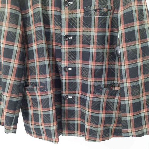 コムデギャルソンオム COMME des GARCONS HOMME 98SS 田中オム ウールチェックシャツジャケット メンズ JPN:M