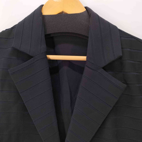 イッセイミヤケ ISSEY MIYAKE 90-00S 銀タグ シースルーボーダーテーラードジャケット メンズ JPN:2