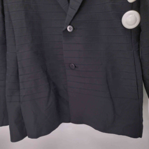 イッセイミヤケ ISSEY MIYAKE 90-00S 銀タグ シースルーボーダーテーラードジャケット メンズ JPN:2