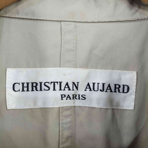 クリスチャンオジャール CHRISTIAN AUJARD PARIS 斜めボタン コットンポリ ステンカラーコート レディース