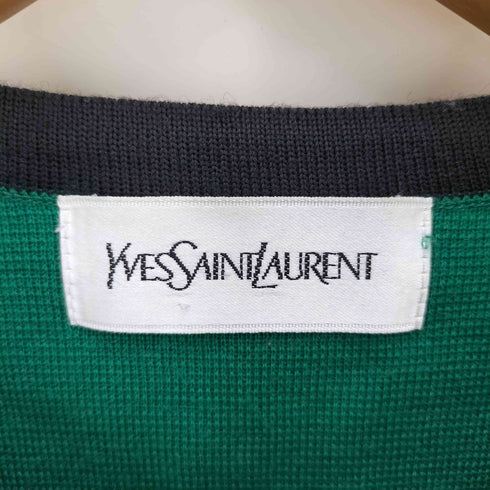 イヴサンローラン Yves Saint Laurent バイカラー ウールニット レディース JPN:M