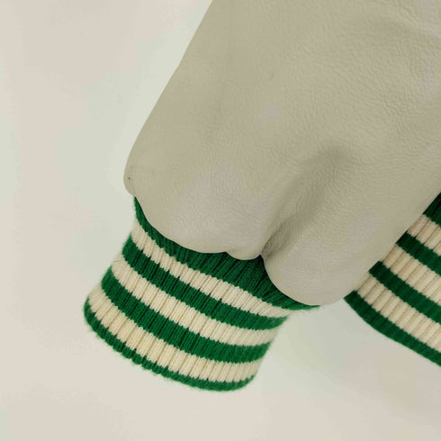 アディダスオリジナルス adidas Originals コラボ バーシティー スタジアム ジャケット 袖カウレザー メンズ JPN:L