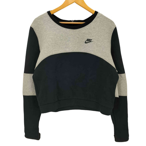ナイキ NIKE 胸元ロゴ 背面ジップデザインバイカラースウェットシャツ レディース JPN:XL