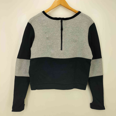 ナイキ NIKE 胸元ロゴ 背面ジップデザインバイカラースウェットシャツ レディース JPN:XL