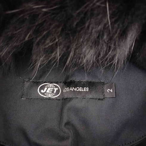 jet los angeles ファー付き ダブルジップ ダウンコート レディース 2