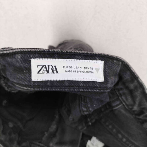 ザラ ZARA 裾カットオフデニムパンツ レディース 36