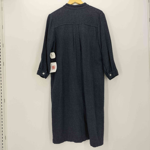 フォグリネンワーク fog linen work スタンドカラー リネン混 クロップド ワンピース レディース