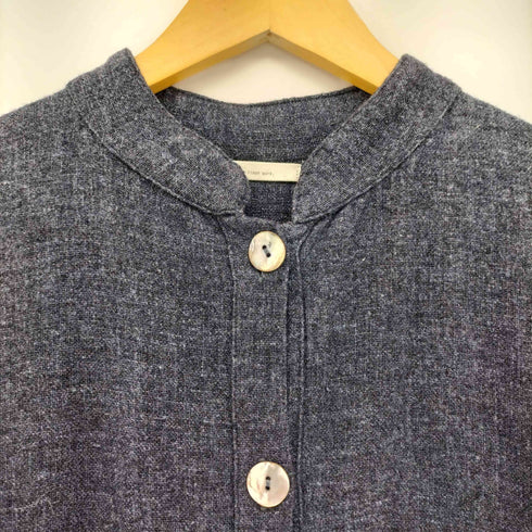 フォグリネンワーク fog linen work スタンドカラー リネン混 クロップド ワンピース レディース