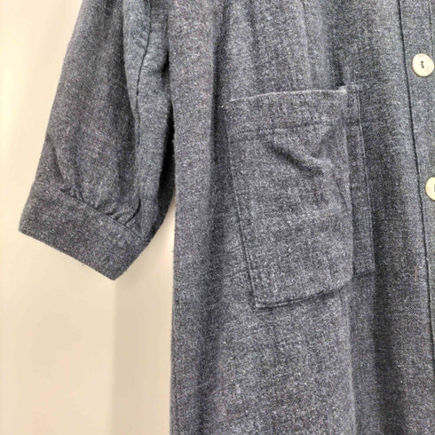 フォグリネンワーク fog linen work スタンドカラー リネン混 クロップド ワンピース レディース