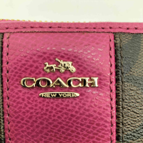 コーチ COACH ラウンドファスナー シグネチャー 長財布 レディース