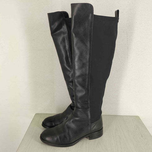 ファビオルスコーニ FABIO RUSCONI 1400/SOF CALF-NERO 異素材切替ロングブーツ レディース EUR:37
