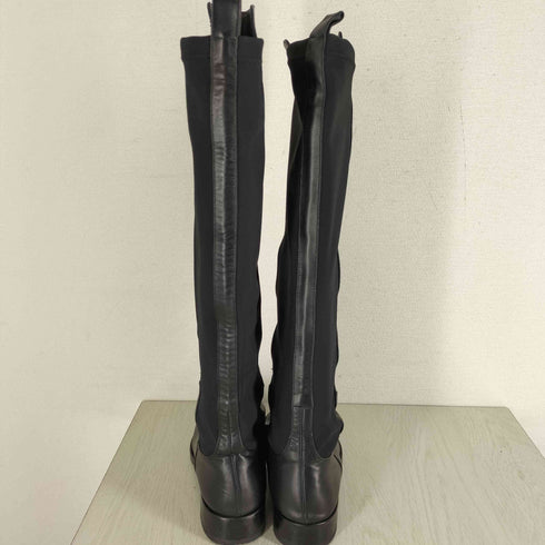 ファビオルスコーニ FABIO RUSCONI 1400/SOF CALF-NERO 異素材切替ロングブーツ レディース EUR:37