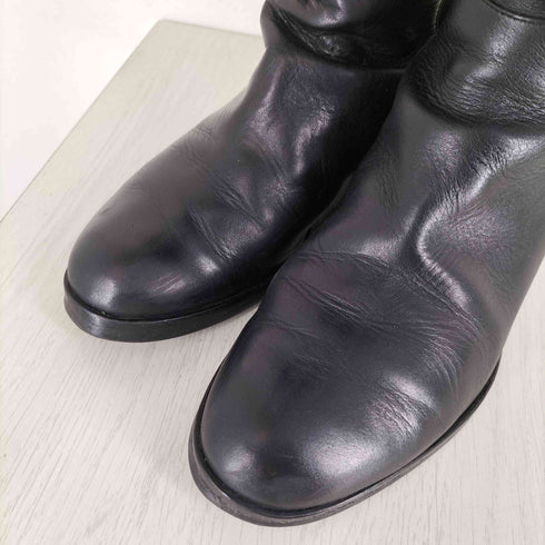 ファビオルスコーニ FABIO RUSCONI 1400/SOF CALF-NERO 異素材切替ロングブーツ レディース EUR:37