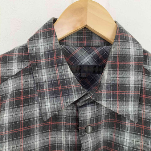 ヴェロニクブランキーノ Veronique Branquinho 00s ベルギー製 チェック スナップボタンシャツ antwerp メンズ EUR:48