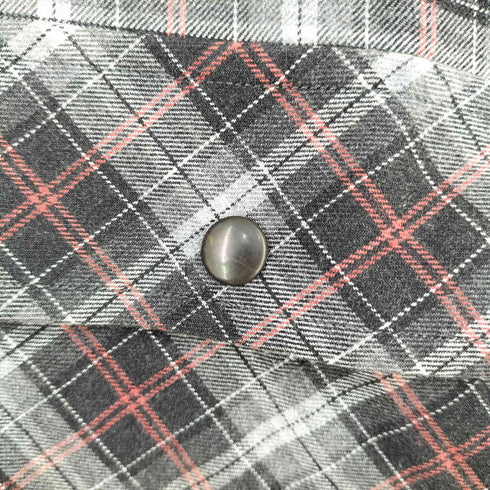 ヴェロニクブランキーノ Veronique Branquinho 00s ベルギー製 チェック スナップボタンシャツ antwerp メンズ EUR:48