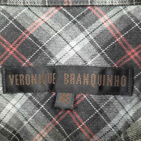 ヴェロニクブランキーノ Veronique Branquinho 00s ベルギー製 チェック スナップボタンシャツ antwerp メンズ EUR:48