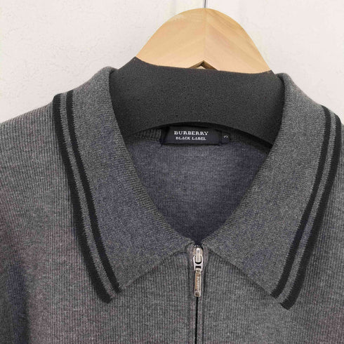 バーバリーブラックレーベル BURBERRY BLACK LABEL ジップアップ ニットポロ レディース 3