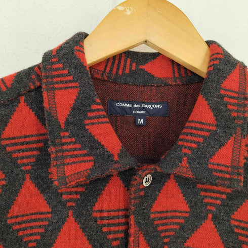 コムデギャルソンオム COMME des GARCONS HOMME インザイドアウト 総柄 ニットシャツ メンズ JPN:M