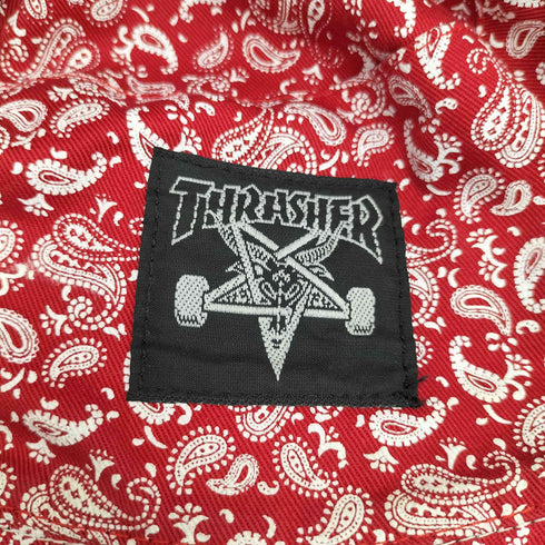 スラッシャー THRASHER ロゴ 刺繍 ペイズリー リバーシブル バケット ハット メンズ