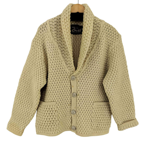 KNIT WEAR CROSS ショールカラー カーディガン メンズ JPN:M