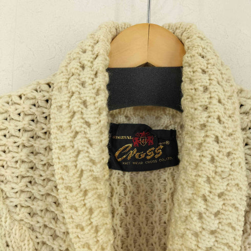 KNIT WEAR CROSS ショールカラー カーディガン メンズ JPN:M